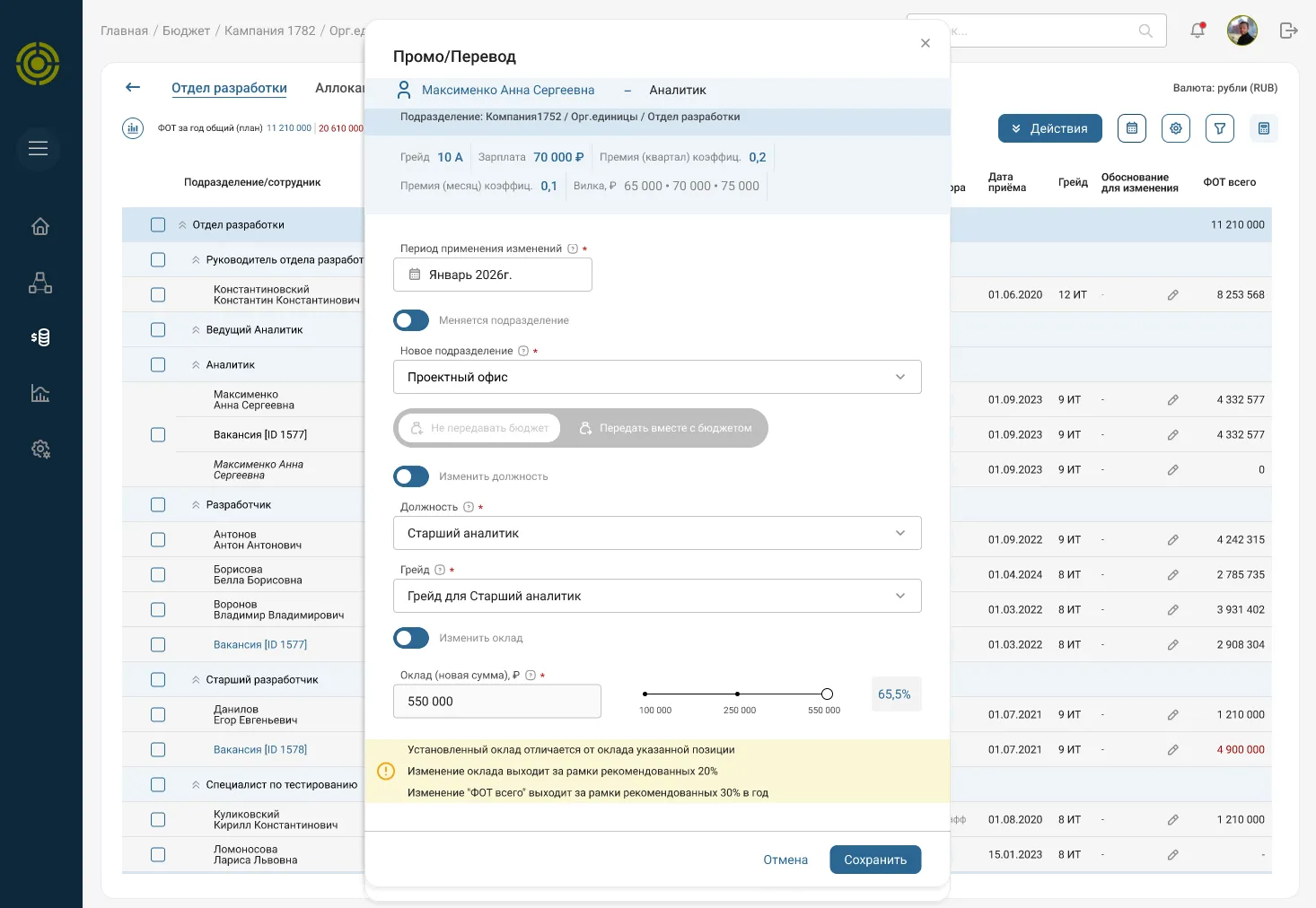 Пример валидации